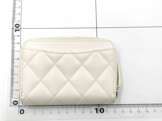 CHANEL Coco Mark Caviar Skin Coin Case Card Case Wallet Sticker Wallet