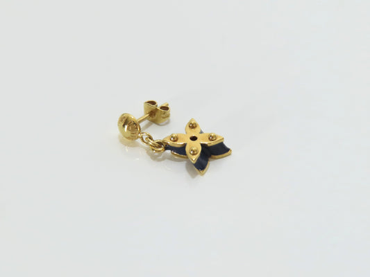 LOUIS VUITTON Louis Vuitton Monogram Flower Earrings LE1100