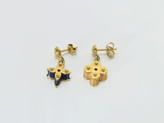LOUIS VUITTON Louis Vuitton Monogram Flower Earrings LE1100