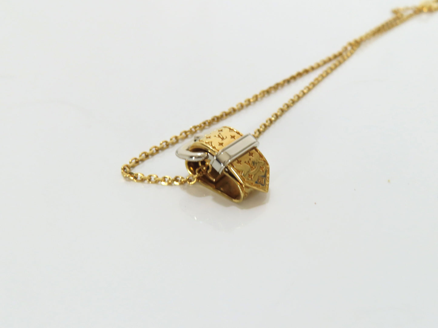 LOUIS VUITTON Monogram Belt Motif Necklace M64703/LE0137 Necklace