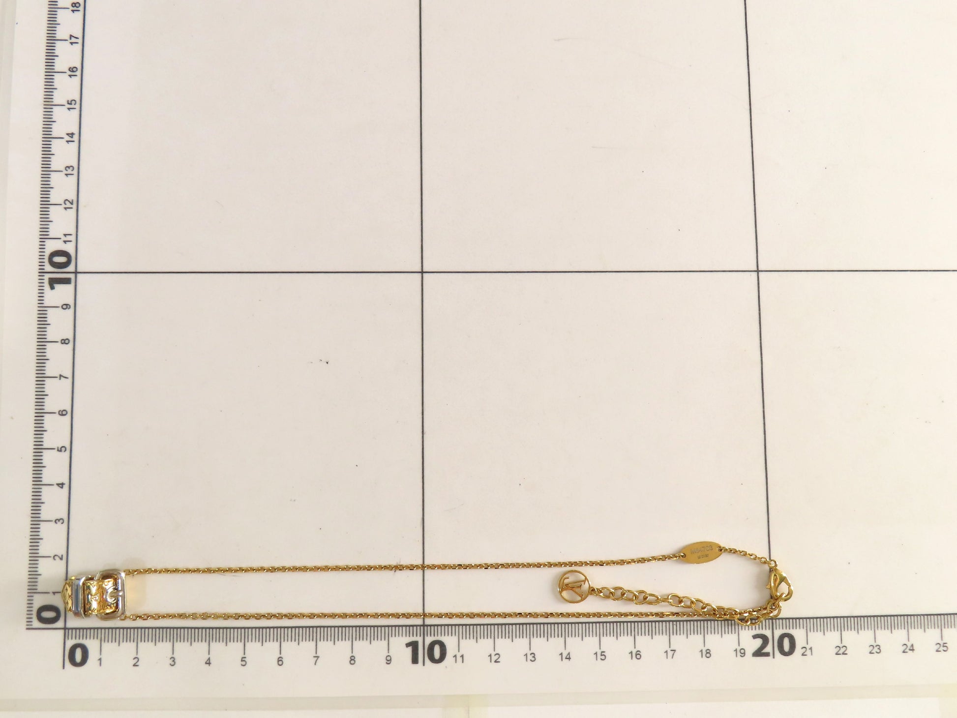 LOUIS VUITTON Monogram Belt Motif Necklace M64703/LE0137 Necklace