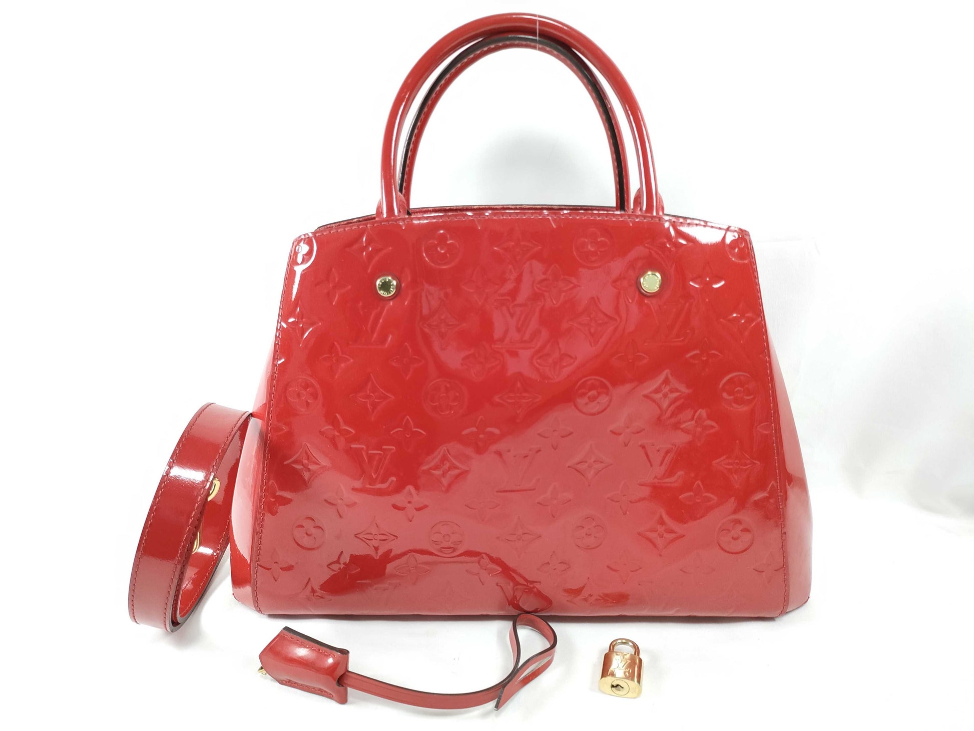 LOUIS VUITTON RFID Unverifiable CA 5104 Vernis LOUIS VUITTON Montaigne MM Handbag