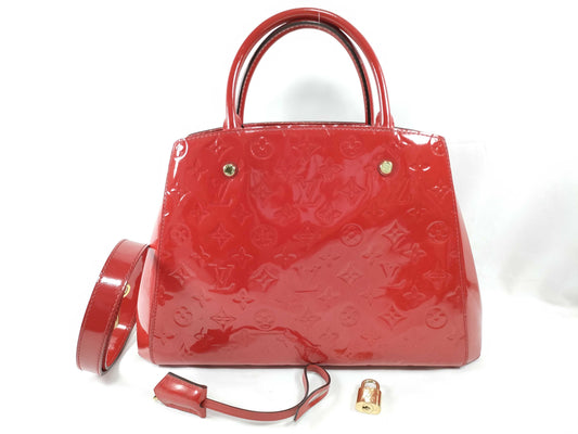 LOUIS VUITTON RFID Unverifiable CA 5104 Vernis LOUIS VUITTON Montaigne MM Handbag