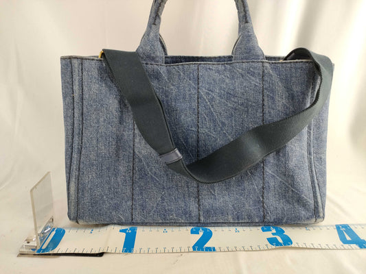 PRADA Prada Denim Canapa 2-way Tote Bag