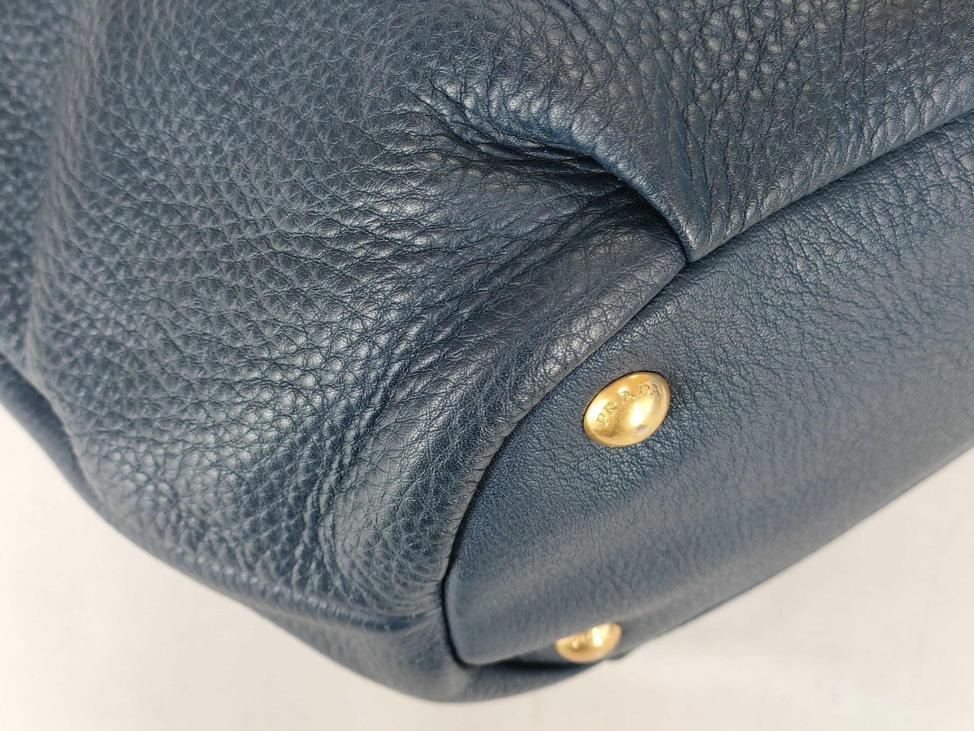 PRADA Vitello Navy Handbag