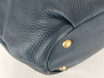 PRADA Vitello Navy Handbag