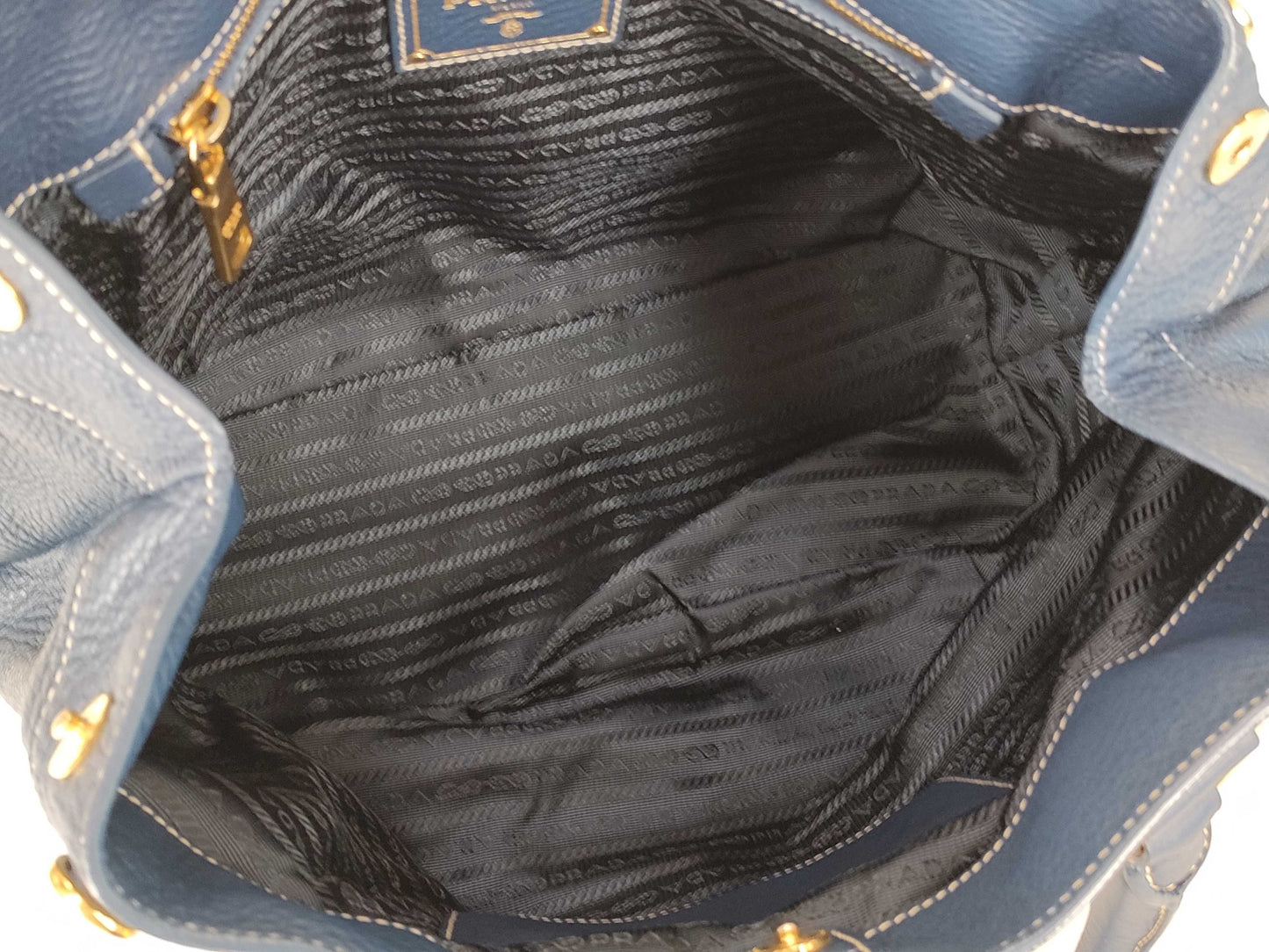 PRADA Vitello Navy Handbag