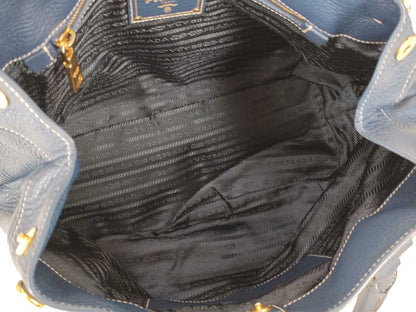 PRADA Vitello Navy Handbag