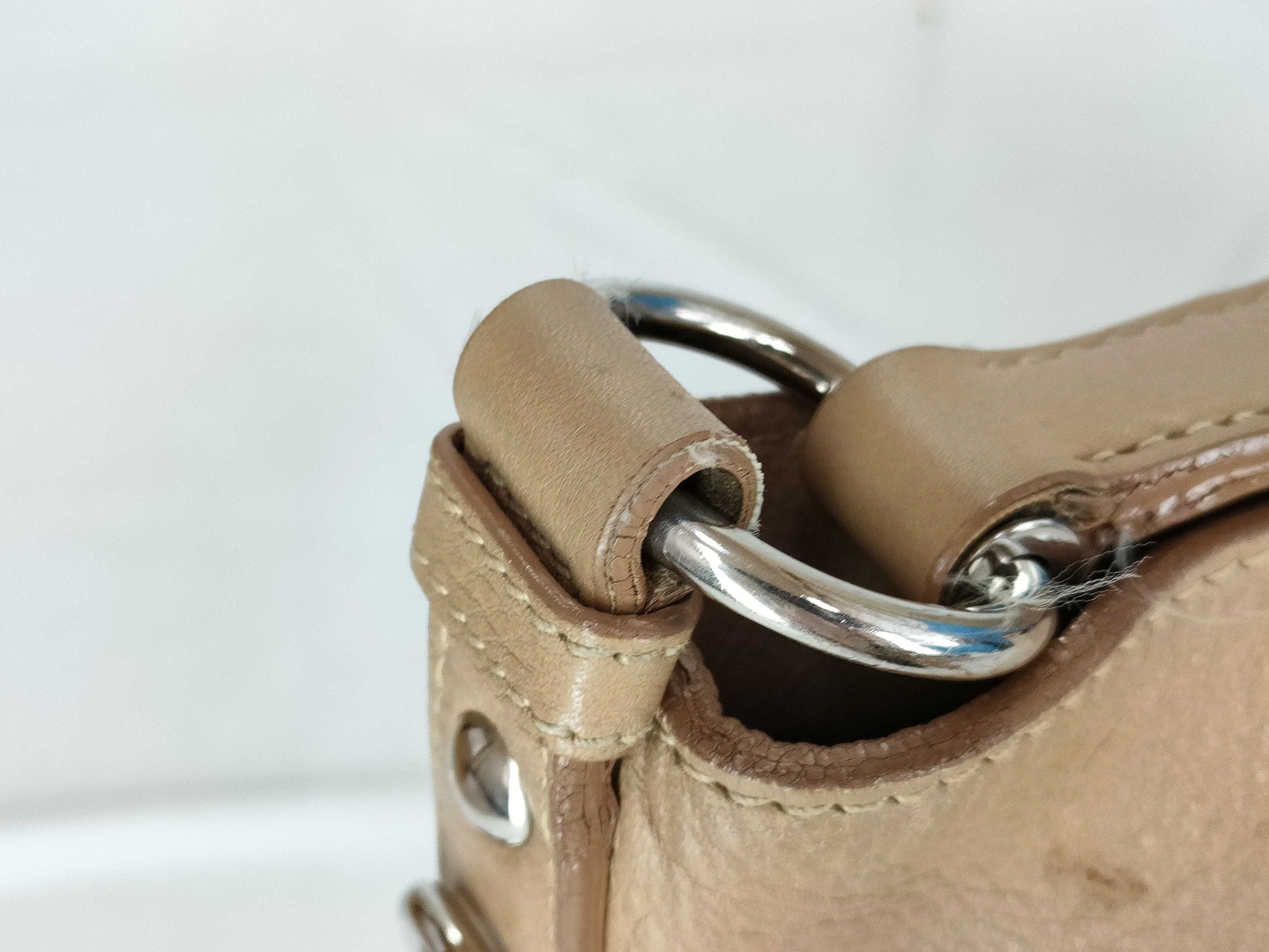 PRADA Vitello One-Shoulder Beige Shoulder Bag