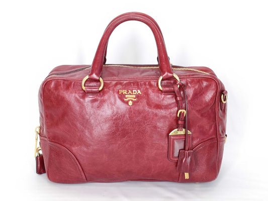 PRADA Vitello Shine Mini Boston Bag