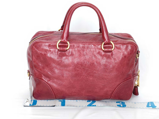 PRADA Vitello Shine Mini Boston Bag
