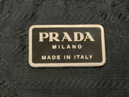 PRADA Nylon Prada Saffiano Combination Messenger Bag Black Shoulder Bag