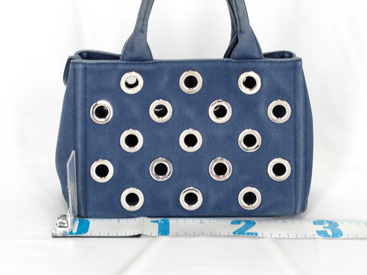 PRADA Prada Grommet Canapa Tote Bag with Pouch