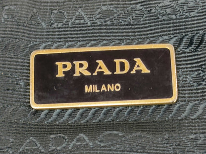 PRADA Nylon Prada Saffiano Combination Tote Bag Navy