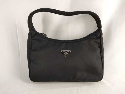 PRADA Prada Half Moon Accessory Pouch Black Pouch