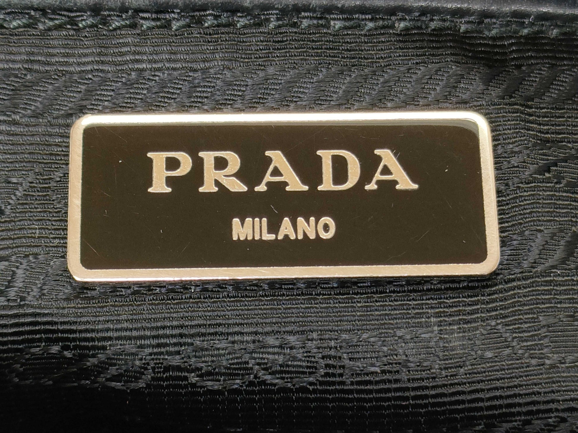 PRADA nylon Prada nylon calfskin black handbag