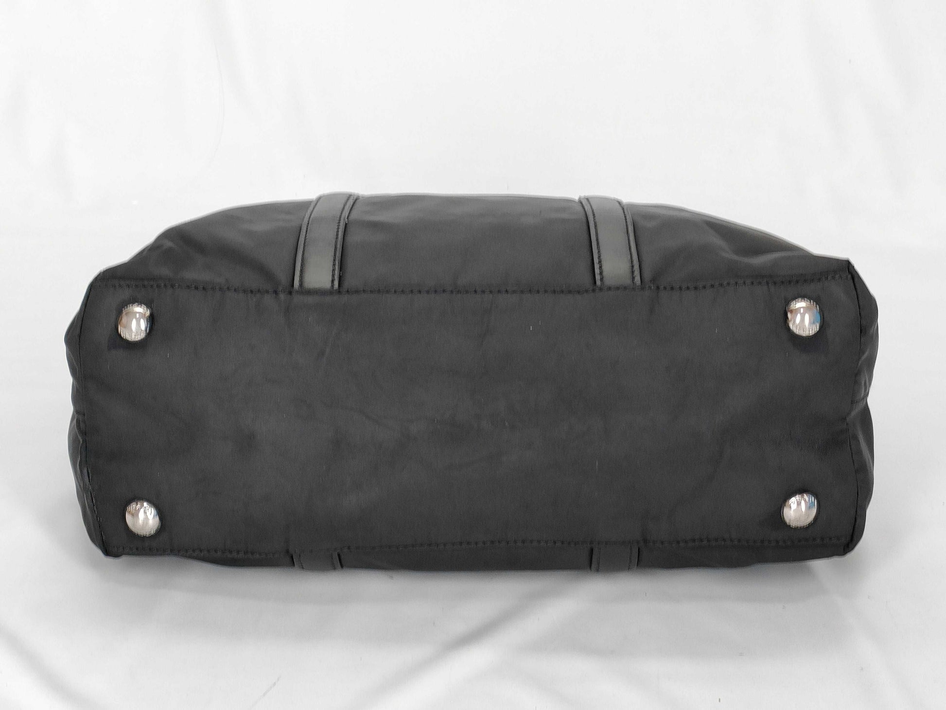 PRADA nylon Prada nylon calfskin black handbag