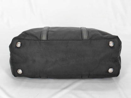 PRADA nylon Prada nylon calfskin black handbag