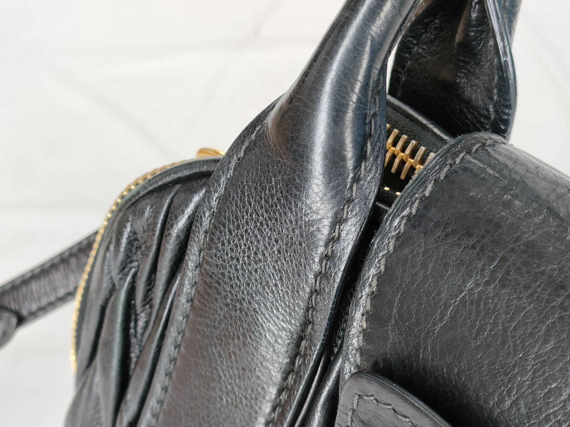 Miu Miu Matelasse 2-way Black Handbag