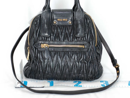 Miu Miu Matelasse 2-way Black Handbag