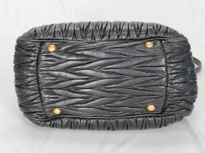 Miu Miu Matelasse 2-way Black Handbag
