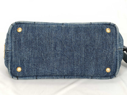 PRADA Prada Denim Canapa 2-way Tote Bag
