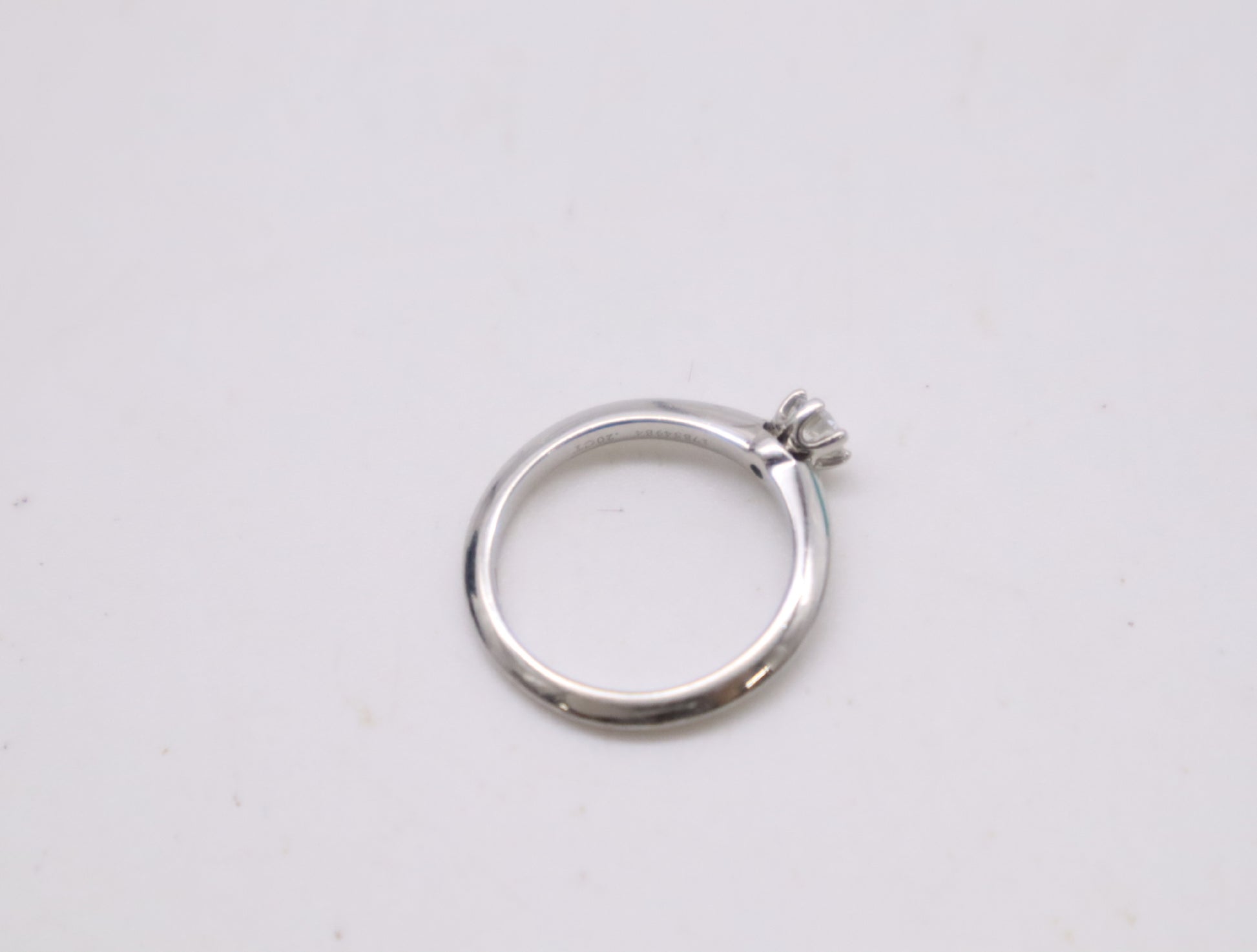 Tiffany & Co. Solitaire D0.20ct PT950 3.3g Ring 