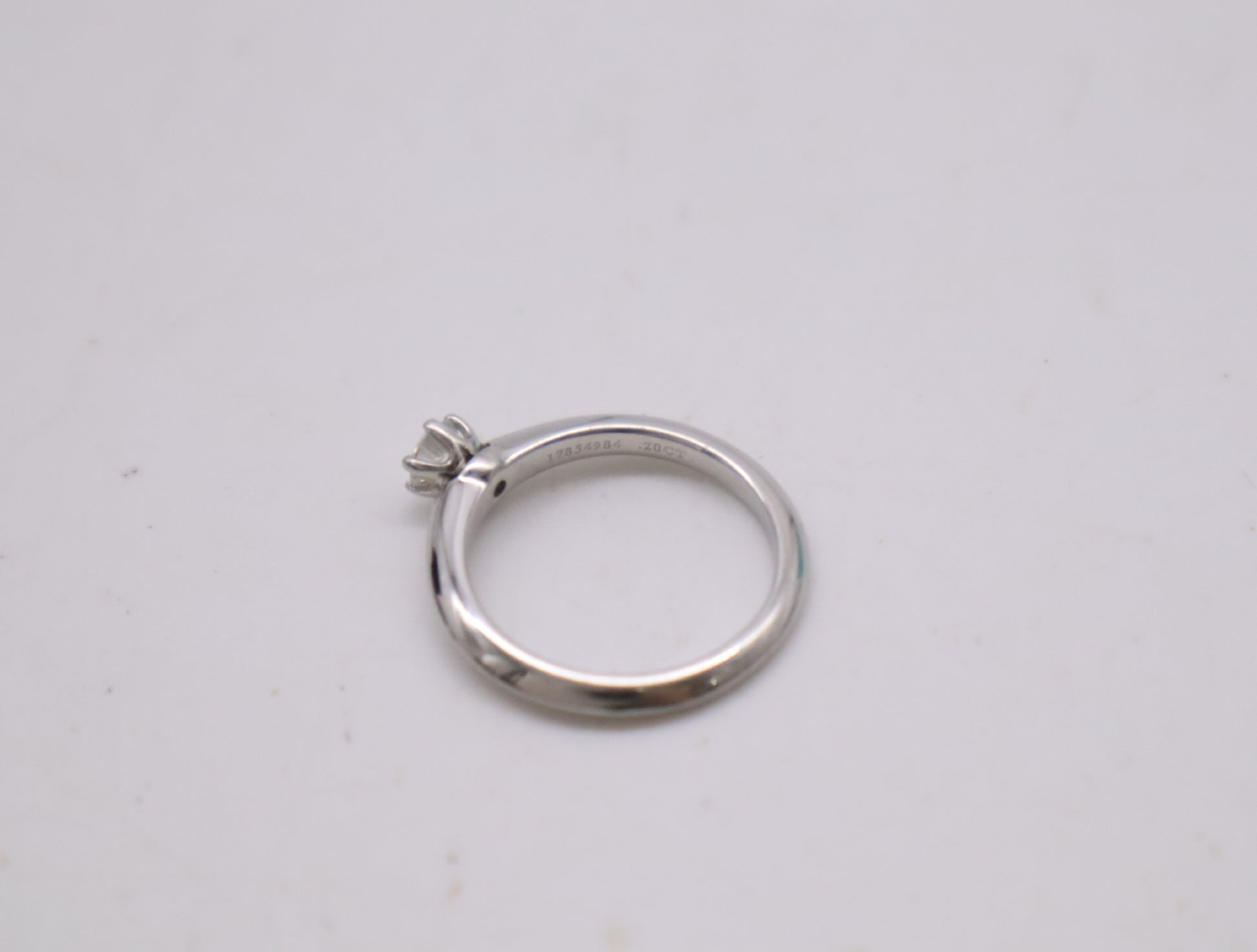 Tiffany & Co. Solitaire D0.20ct PT950 3.3g Ring 