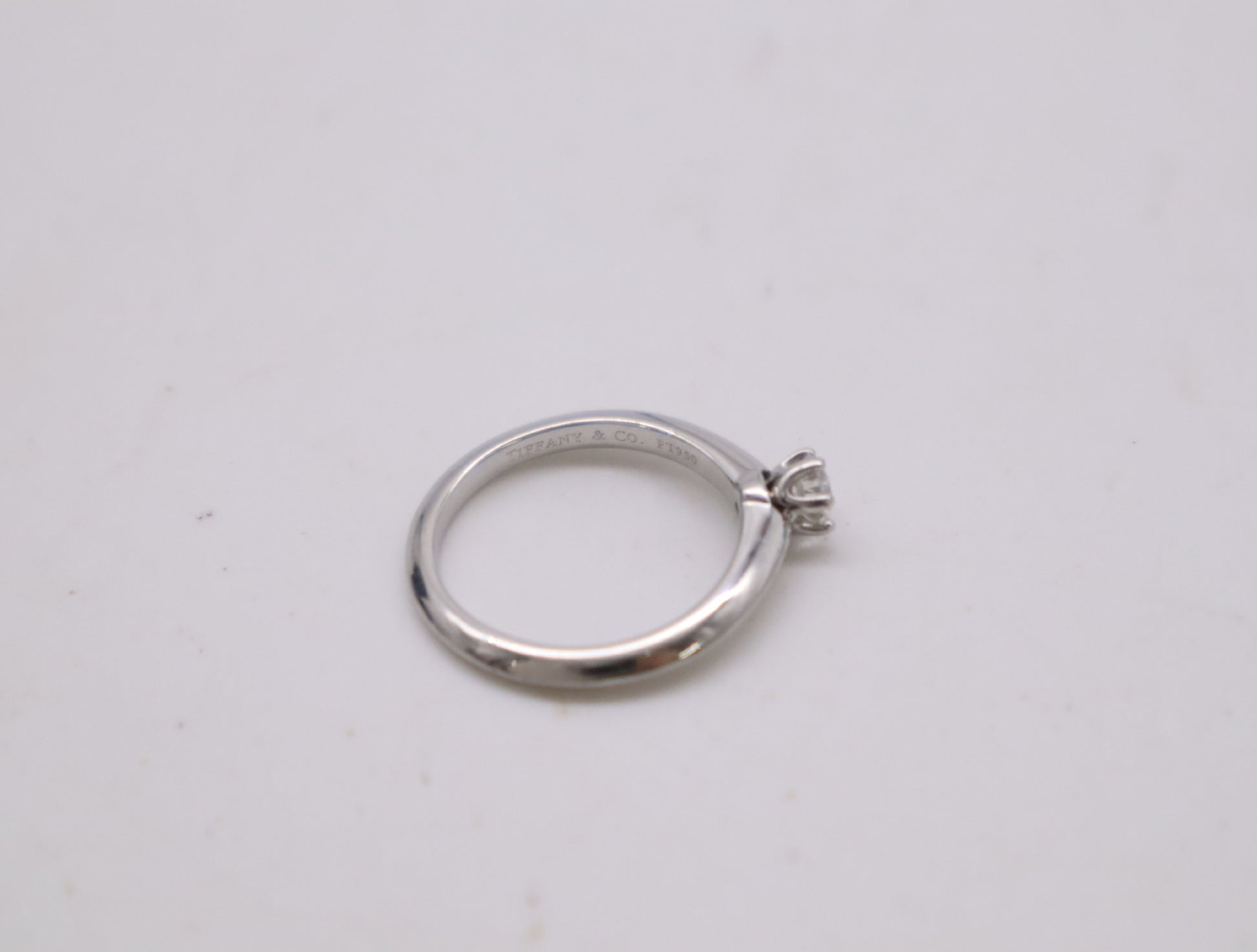 Tiffany & Co. Solitaire D0.20ct PT950 3.3g Ring 