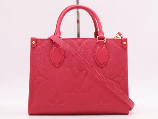 LOUIS VUITTON M45660 Empreinte On the Go PM Freesia Handbag RFID Verified