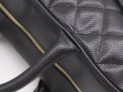 CHANEL A20997 Caviar Leather Bowling Bag with GD Hardware and Black Seal 10208571 Handbag