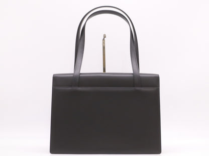 BURBERRY Canvas x Leather Nova Check Tote Bag Black Tote Bag