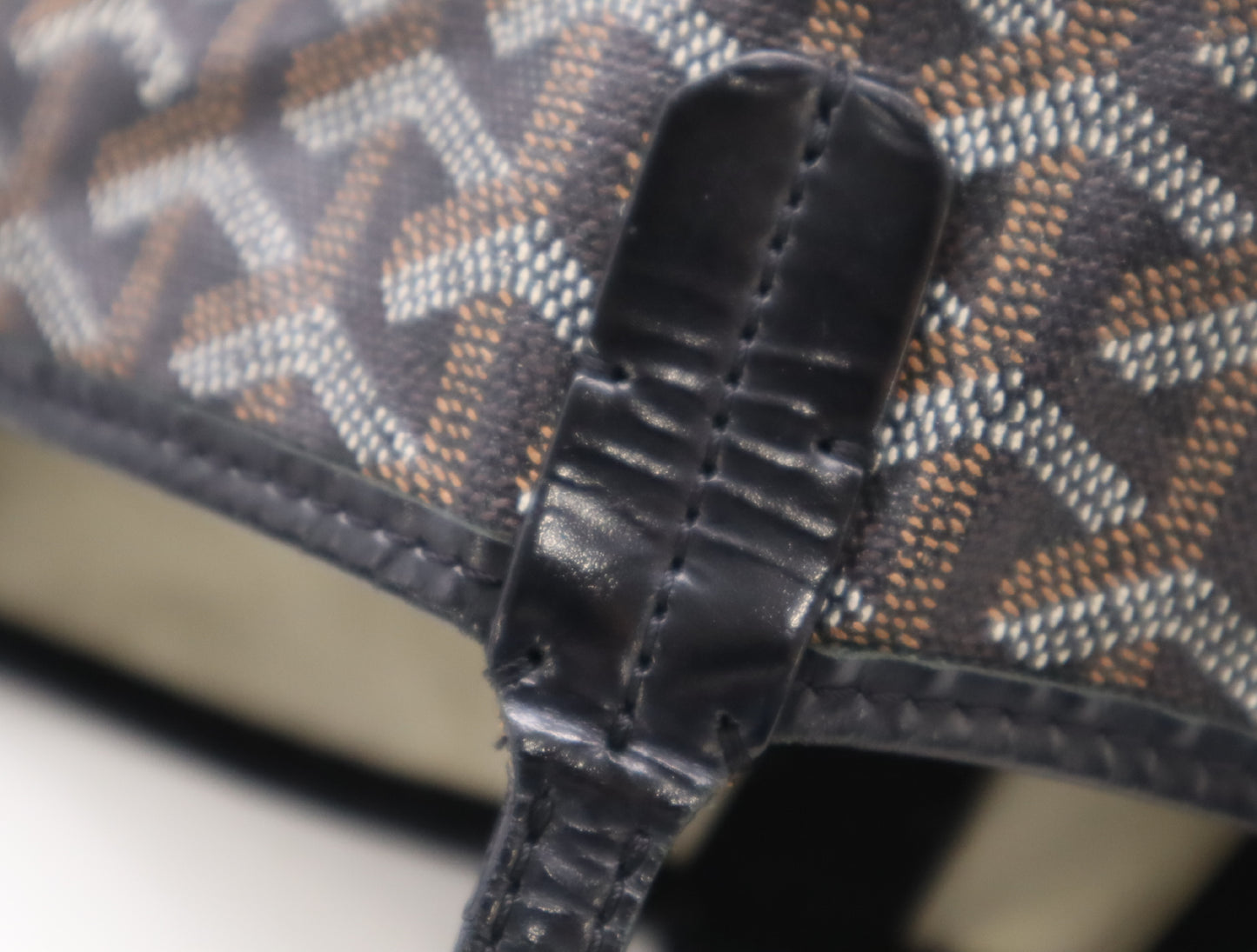 GOYARD Coated Canvas x Leather Saint Louis PM AMA LOUIS PM Tote Bag Black Tote Bag