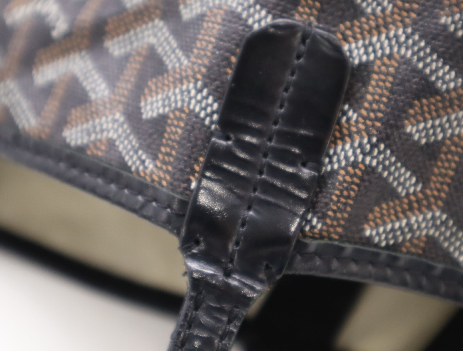 GOYARD Coated Canvas x Leather Saint Louis PM AMA LOUIS PM Tote Bag Black Tote Bag
