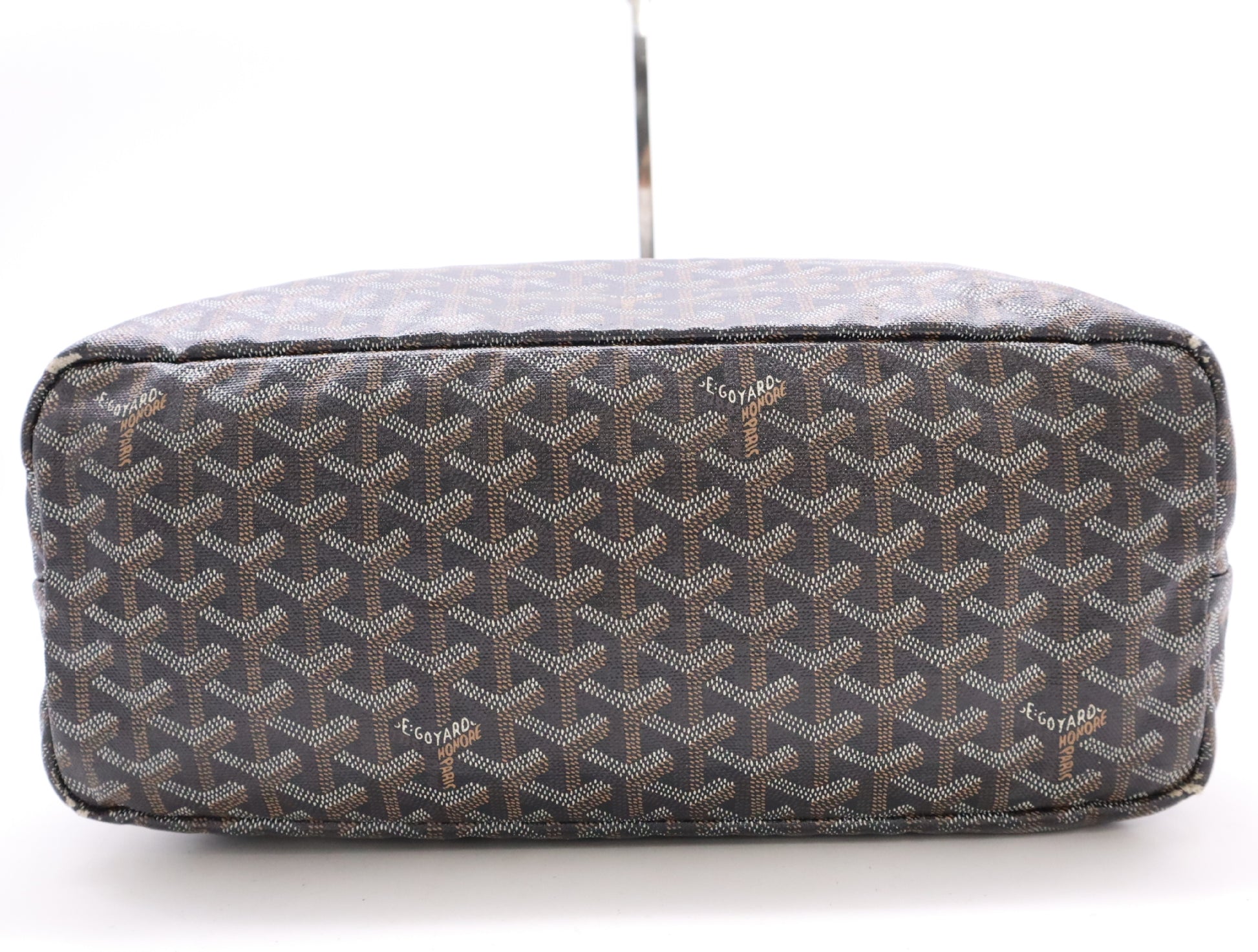 GOYARD Coated Canvas x Leather Saint Louis PM AMA LOUIS PM Tote Bag Black Tote Bag