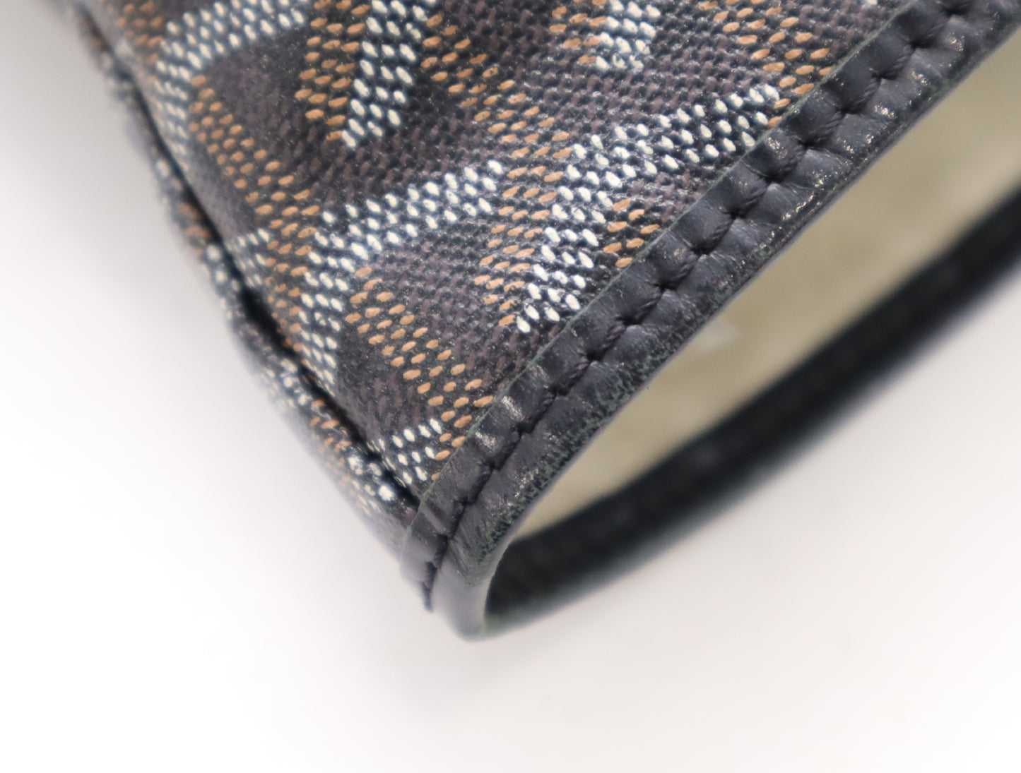 GOYARD Coated Canvas x Leather Saint Louis PM AMA LOUIS PM Tote Bag Black Tote Bag