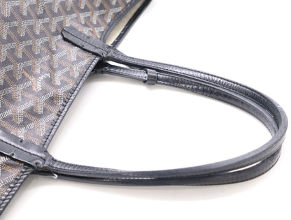 GOYARD Coated Canvas x Leather Saint Louis PM AMA LOUIS PM Tote Bag Black Tote Bag