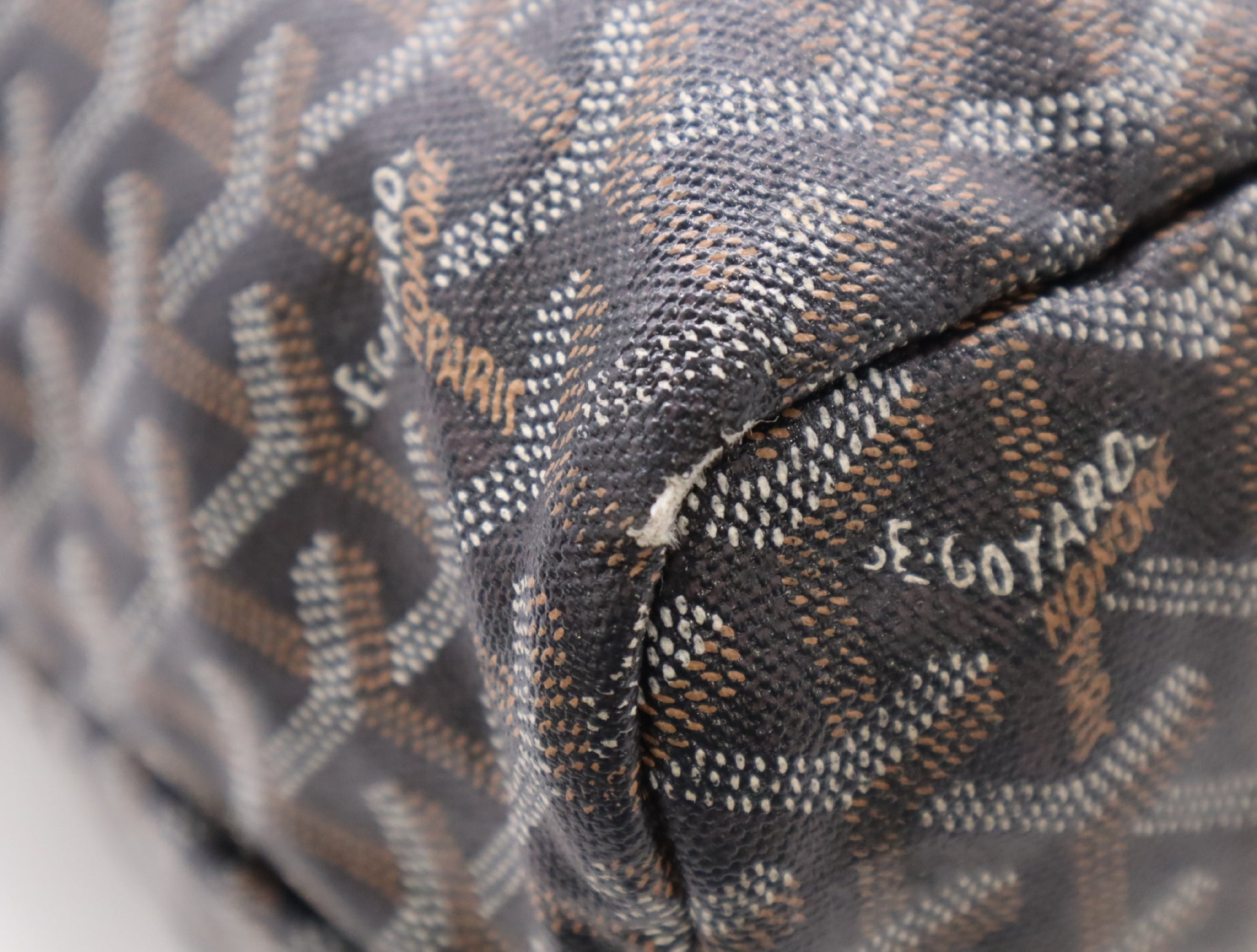 GOYARD Coated Canvas x Leather Saint Louis PM AMA LOUIS PM Tote Bag Black Tote Bag