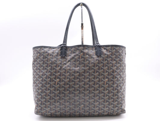 GOYARD Coated Canvas x Leather Saint Louis PM AMA LOUIS PM Tote Bag Black Tote Bag