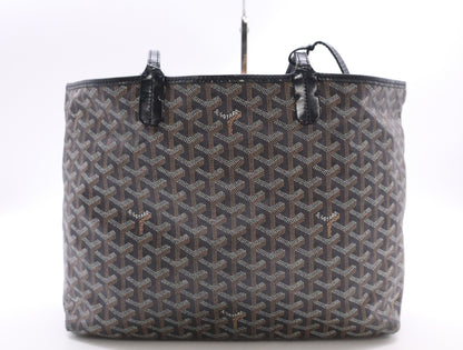 GOYARD Coated Canvas x Leather Saint Louis PM AMA LOUIS PM Tote Bag Black Tote Bag