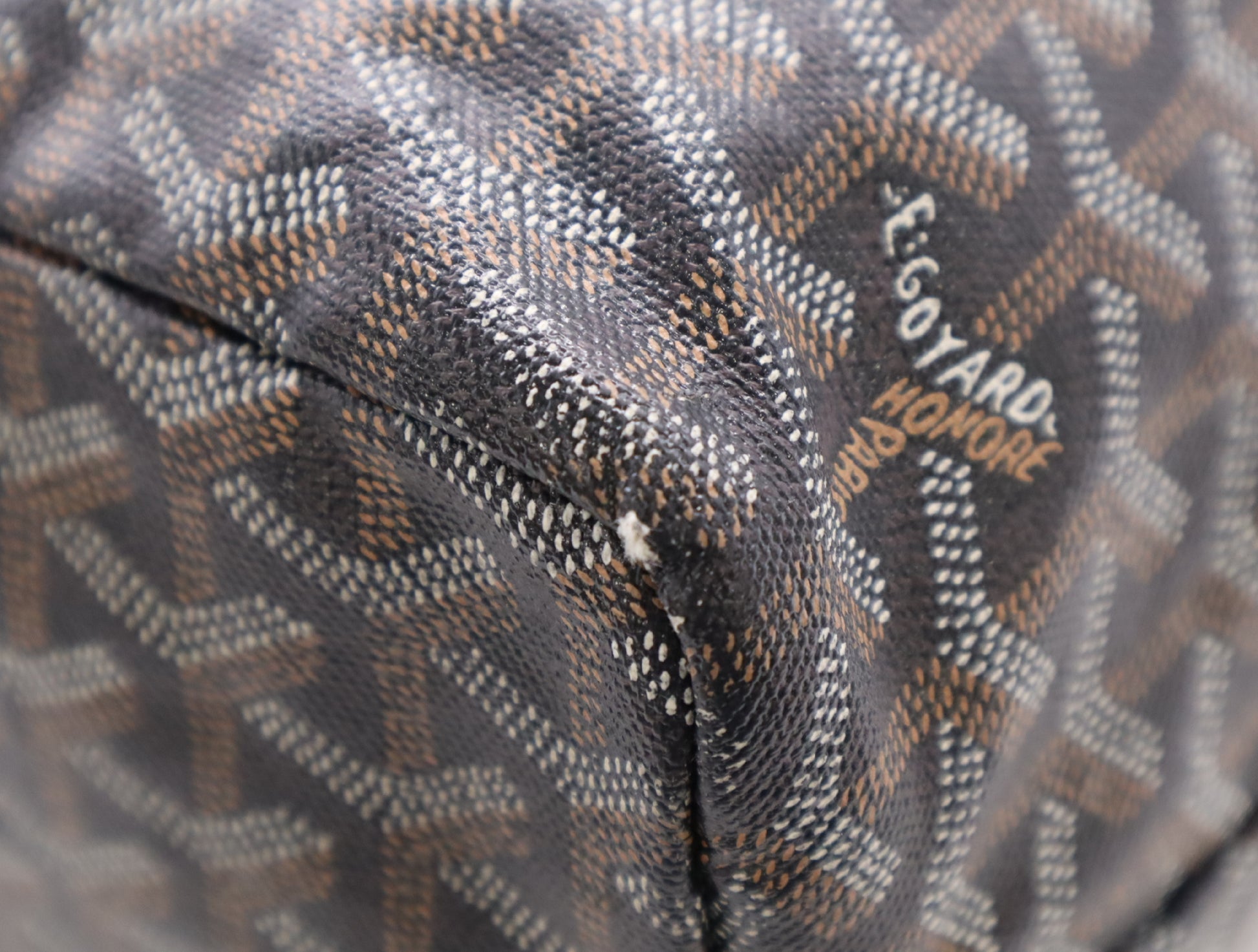 GOYARD Coated Canvas x Leather Saint Louis PM AMA LOUIS PM Tote Bag Black Tote Bag