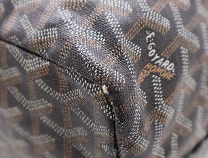 GOYARD Coated Canvas x Leather Saint Louis PM AMA LOUIS PM Tote Bag Black Tote Bag