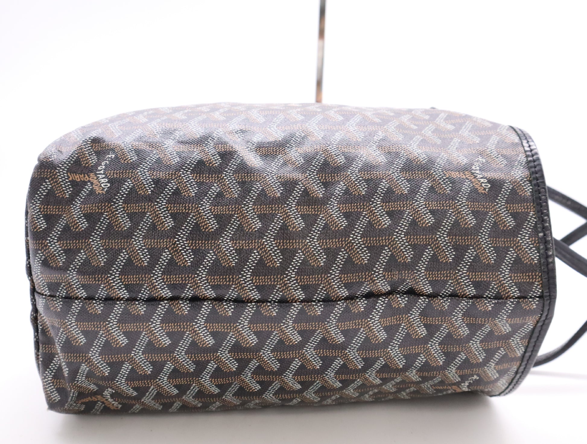 GOYARD Coated Canvas x Leather Saint Louis PM AMA LOUIS PM Tote Bag Black Tote Bag