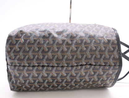 GOYARD Coated Canvas x Leather Saint Louis PM AMA LOUIS PM Tote Bag Black Tote Bag