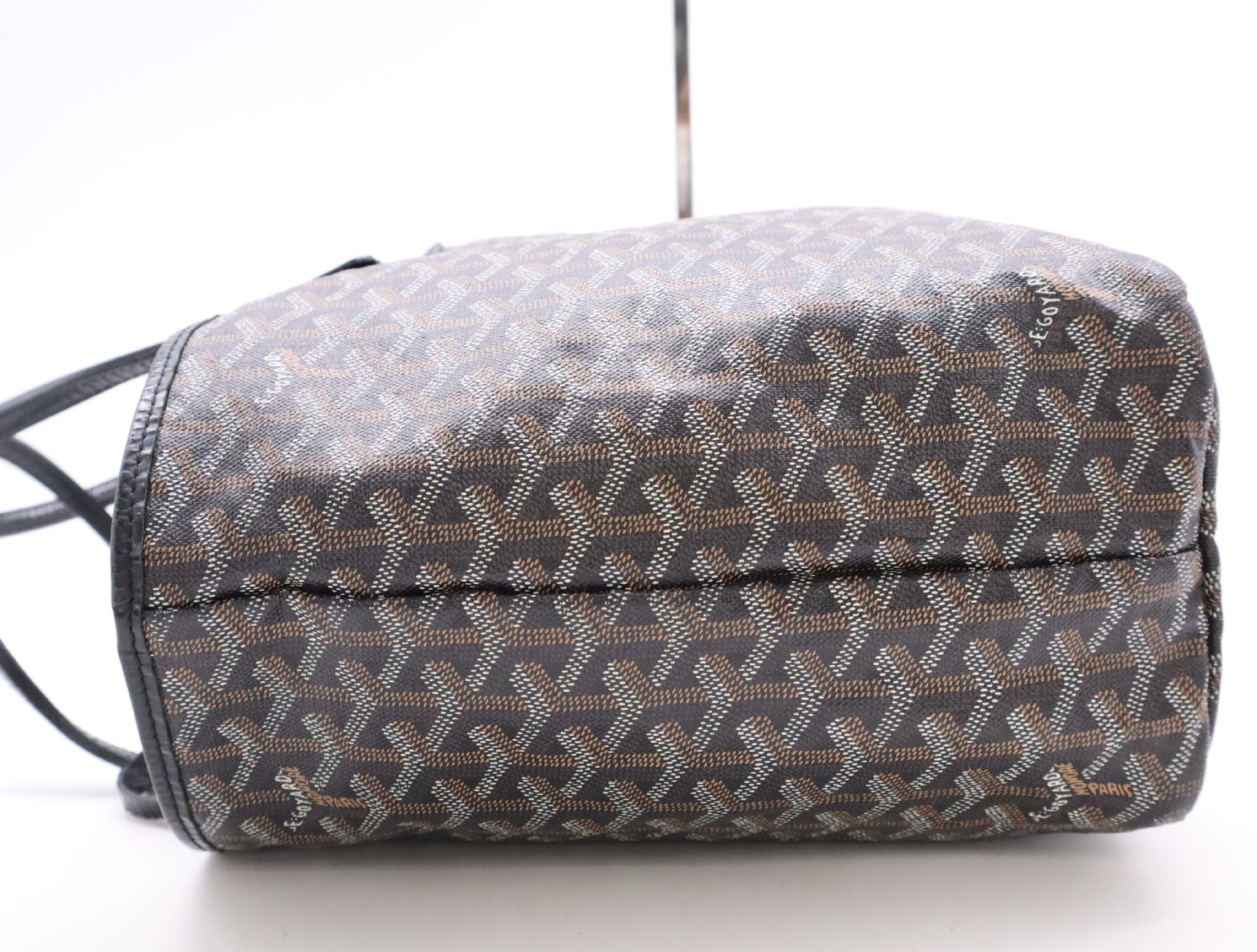 GOYARD Coated Canvas x Leather Saint Louis PM AMA LOUIS PM Tote Bag Black Tote Bag