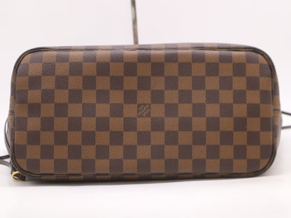 LOUIS VUITTON N40599 Damier Neverfull MM Tote Bag with Pouch and Dust Bag