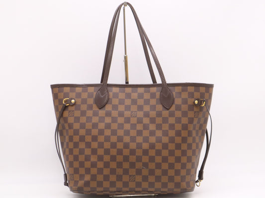 LOUIS VUITTON N40599 Damier Neverfull MM Tote Bag with Pouch and Dust Bag