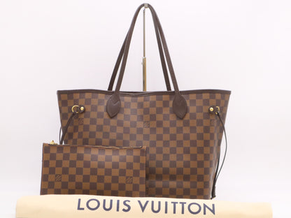 LOUIS VUITTON N40599 Damier Neverfull MM Tote Bag with Pouch and Dust Bag