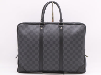LOUIS VUITTON N41125 Graphite Porte Document Voyage Business Bag