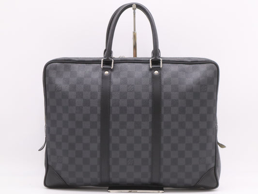 LOUIS VUITTON N41125 Graphite Porte Document Voyage Business Bag